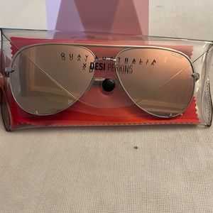 Quay X Desi Perkins Gold “High Key” sunglasses
